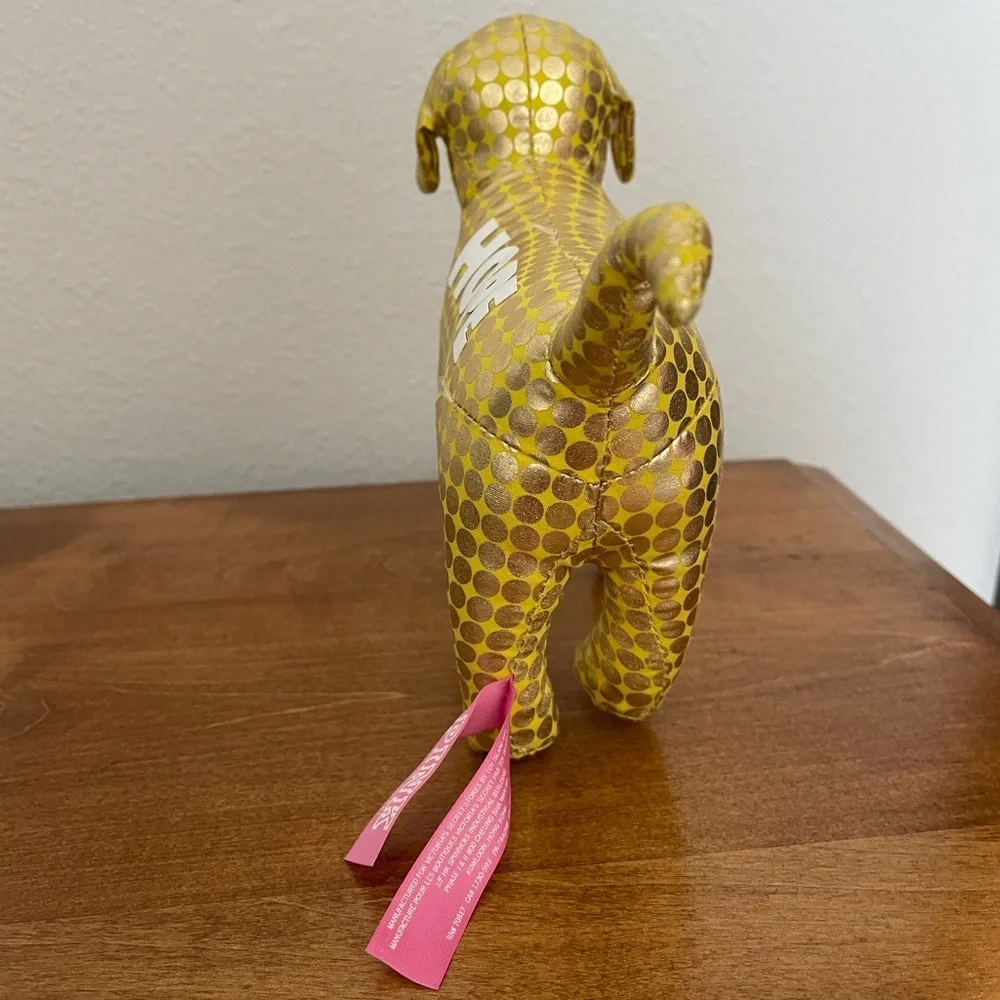 Victoria’s Secret PINK Mini Dog Y2K Plush Golden “Hope” Polka Dot Collectible